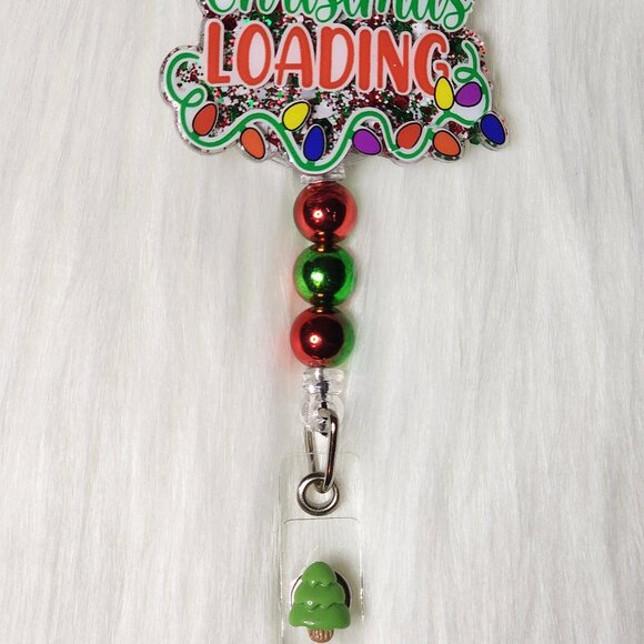 Christmas Loading Retractable Badge Reel - Picture 2 of 3